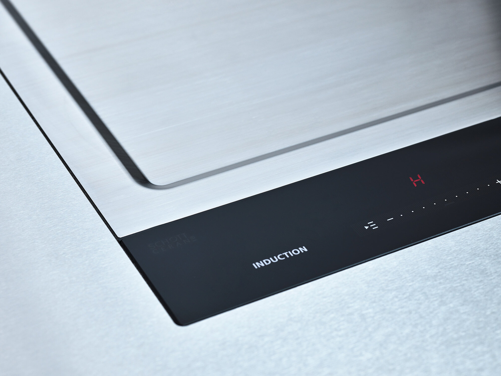 Induktiv beheizbare Tepan Yaki Grillplatte aus Edelstahl 